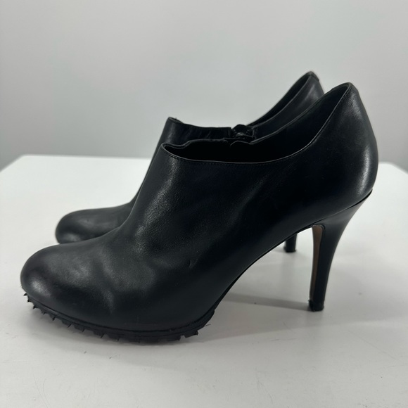 *Cole Haan Leather Booties Black Stiletto Heel Womens 8 with Dustbag - Picture 5 of 14